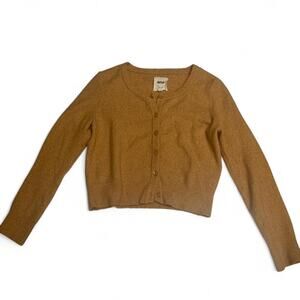 Aerie Tan Cropped Soft Sweater